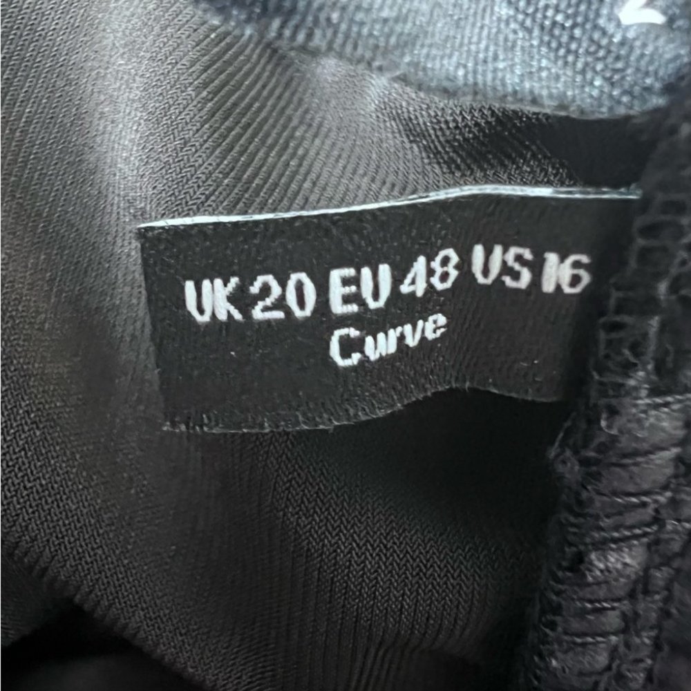 ASOS DESIGN Curve jersey leather-look jogger Size 16 - Picture 9 of 11
